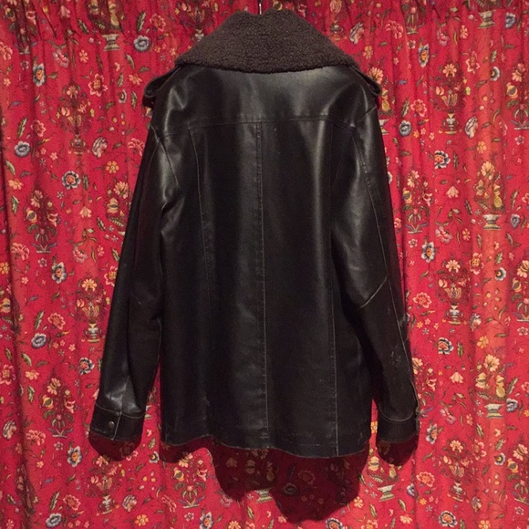 Rivers Wax Look Bomber Leather Jacket - Picture 2 of 4